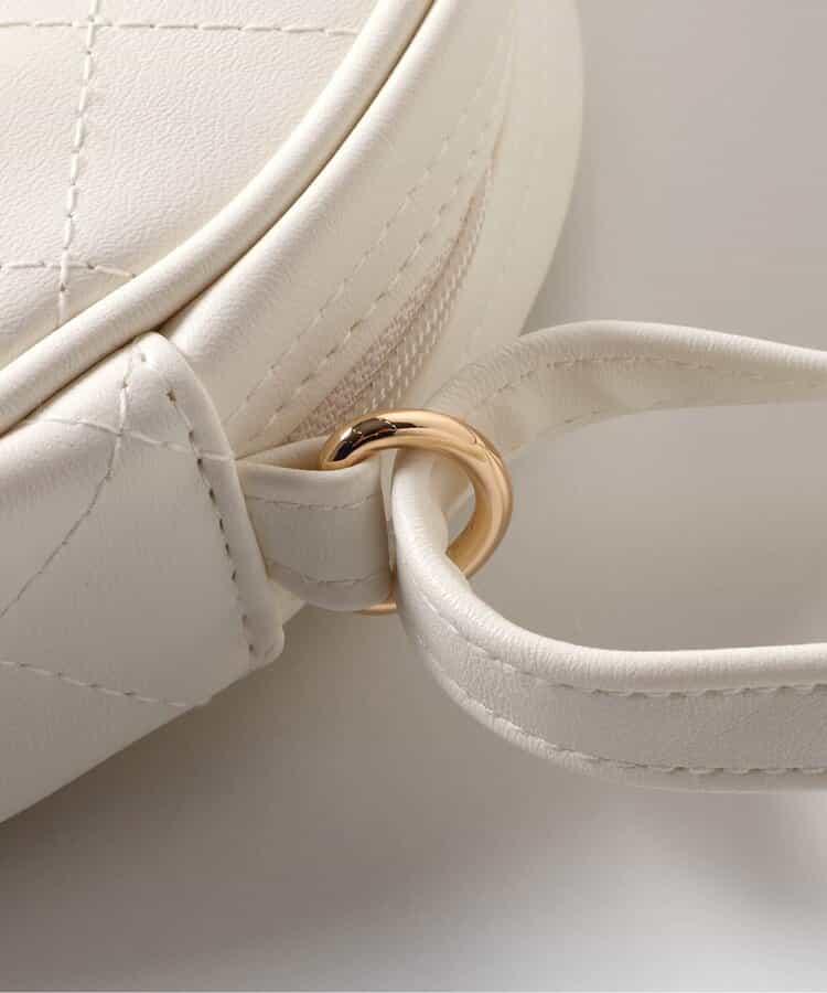 蝴蝶結寶石裝飾絎縫單肩小包