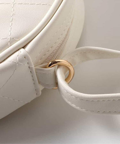 蝴蝶結寶石裝飾絎縫單肩小包