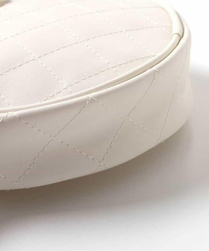 蝴蝶結寶石裝飾絎縫單肩小包