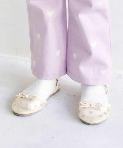 愛心刺繡網眼涼鞋