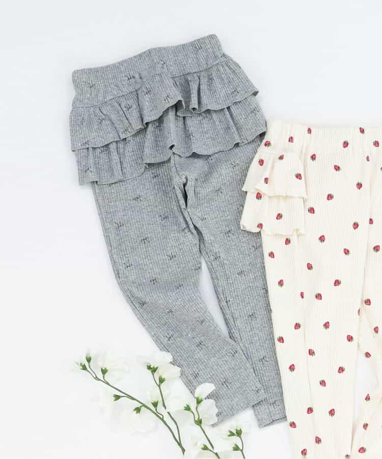 後背荷葉邊設計 7days Style pants 十分丈 打底褲