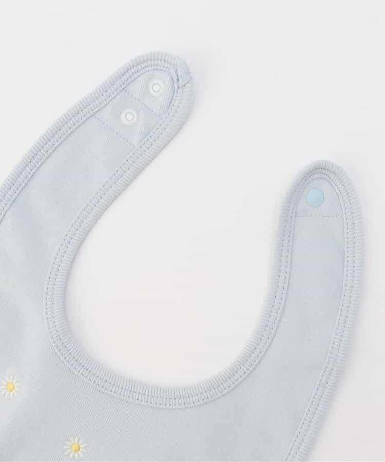 心形雛菊刺繡嬰兒圍兜