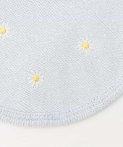心形雛菊刺繡嬰兒圍兜