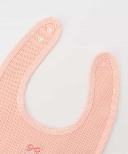 主題刺繡羅紋嬰兒圍兜