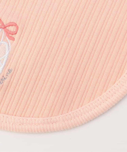主題刺繡羅紋嬰兒圍兜