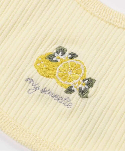 主題刺繡羅紋嬰兒圍兜
