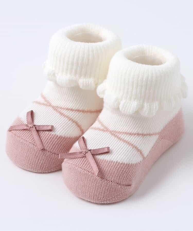 芭蕾鞋風嬰兒襪