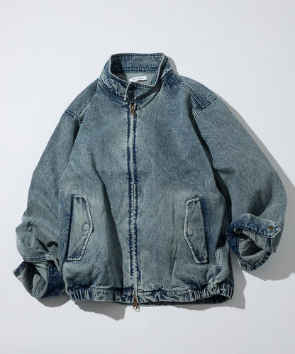 寬鬆版型 Harrington 牛仔夾克