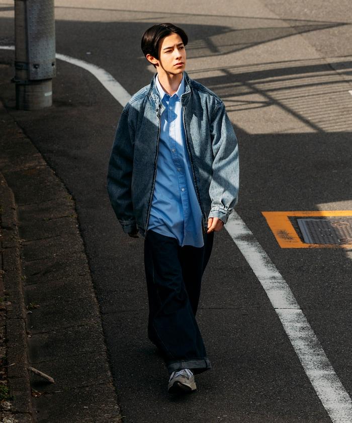 寬鬆版型 Harrington 牛仔夾克