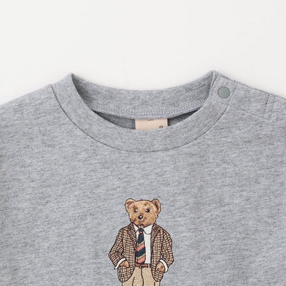 TeddyBear 刺繡長袖T恤