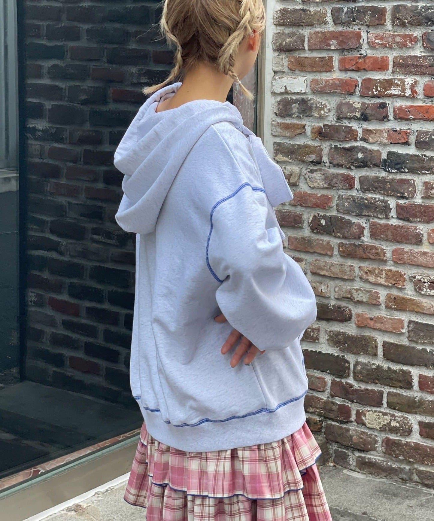 HELLO.SANFRANCISCO ハローサンフランシスコ 大蝴蝶結毛圈連帽衛衣
