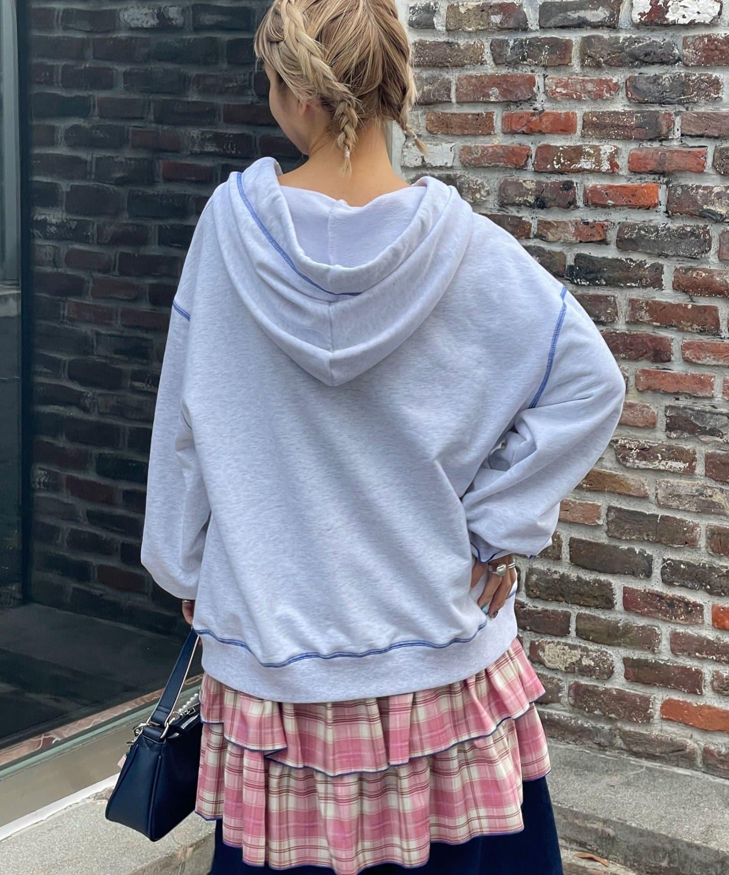 HELLO.SANFRANCISCO ハローサンフランシスコ 大蝴蝶結毛圈連帽衛衣