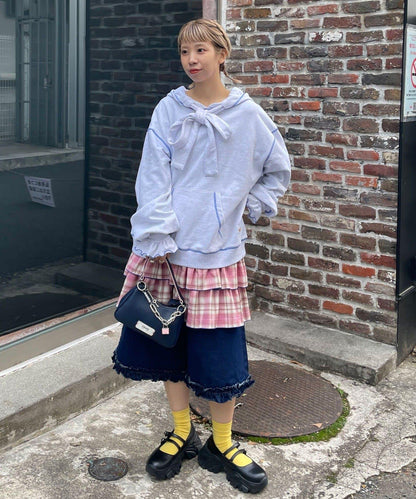 HELLO.SANFRANCISCO ハローサンフランシスコ 大蝴蝶結毛圈連帽衛衣