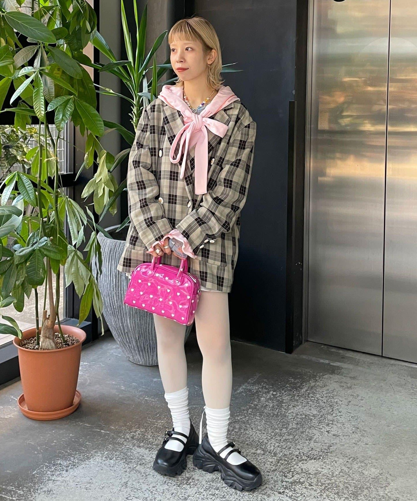 HELLO.SANFRANCISCO ハローサンフランシスコ 心形印花漆皮迷你波士頓包