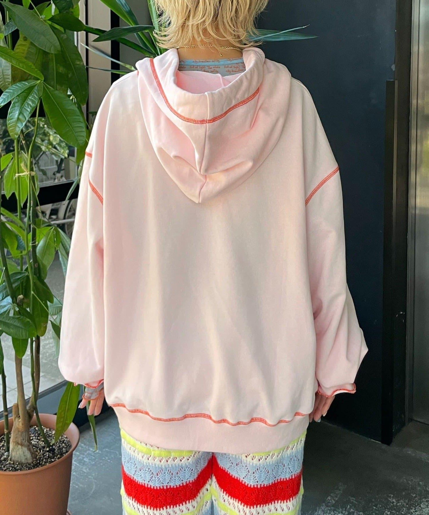 HELLO.SANFRANCISCO ハローサンフランシスコ 大蝴蝶結毛圈連帽衛衣