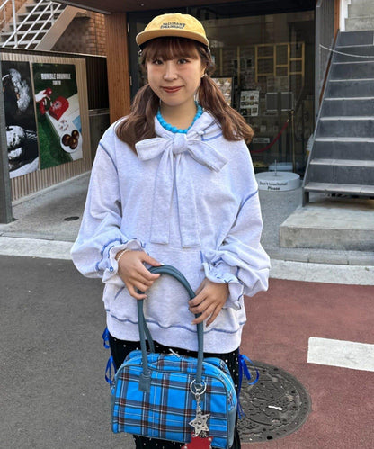 HELLO.SANFRANCISCO ハローサンフランシスコ 大蝴蝶結設計 毛圈面料 連帽衛衣
