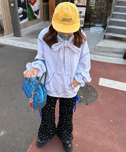 HELLO.SANFRANCISCO ハローサンフランシスコ 大蝴蝶結設計 毛圈面料 連帽衛衣