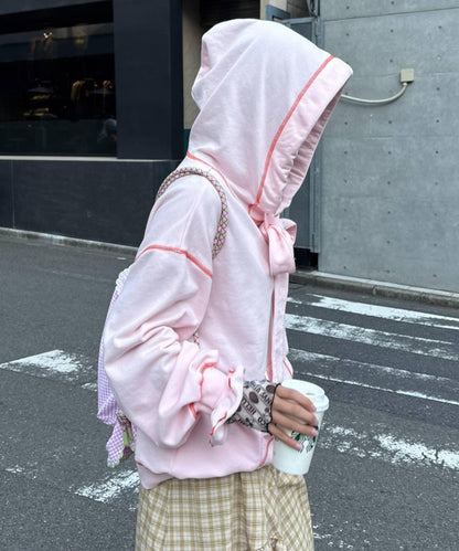 HELLO.SANFRANCISCO ハローサンフランシスコ 大蝴蝶結設計 毛圈面料 連帽衛衣