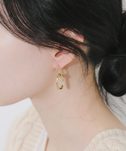 U鏈圓環設計耳環