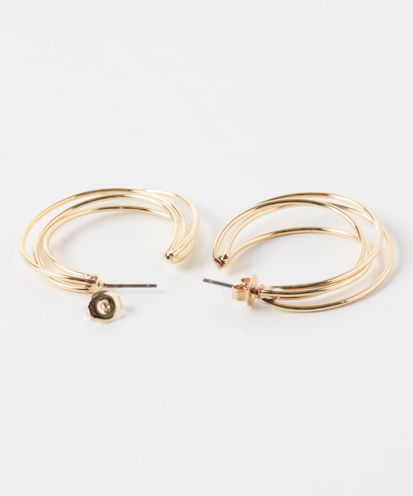 疊層圓環設計耳環