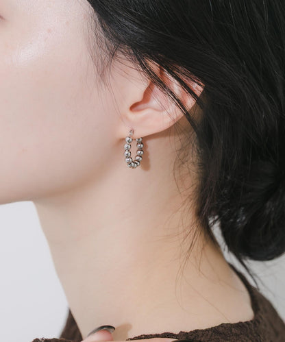 金屬圓珠圈式耳環