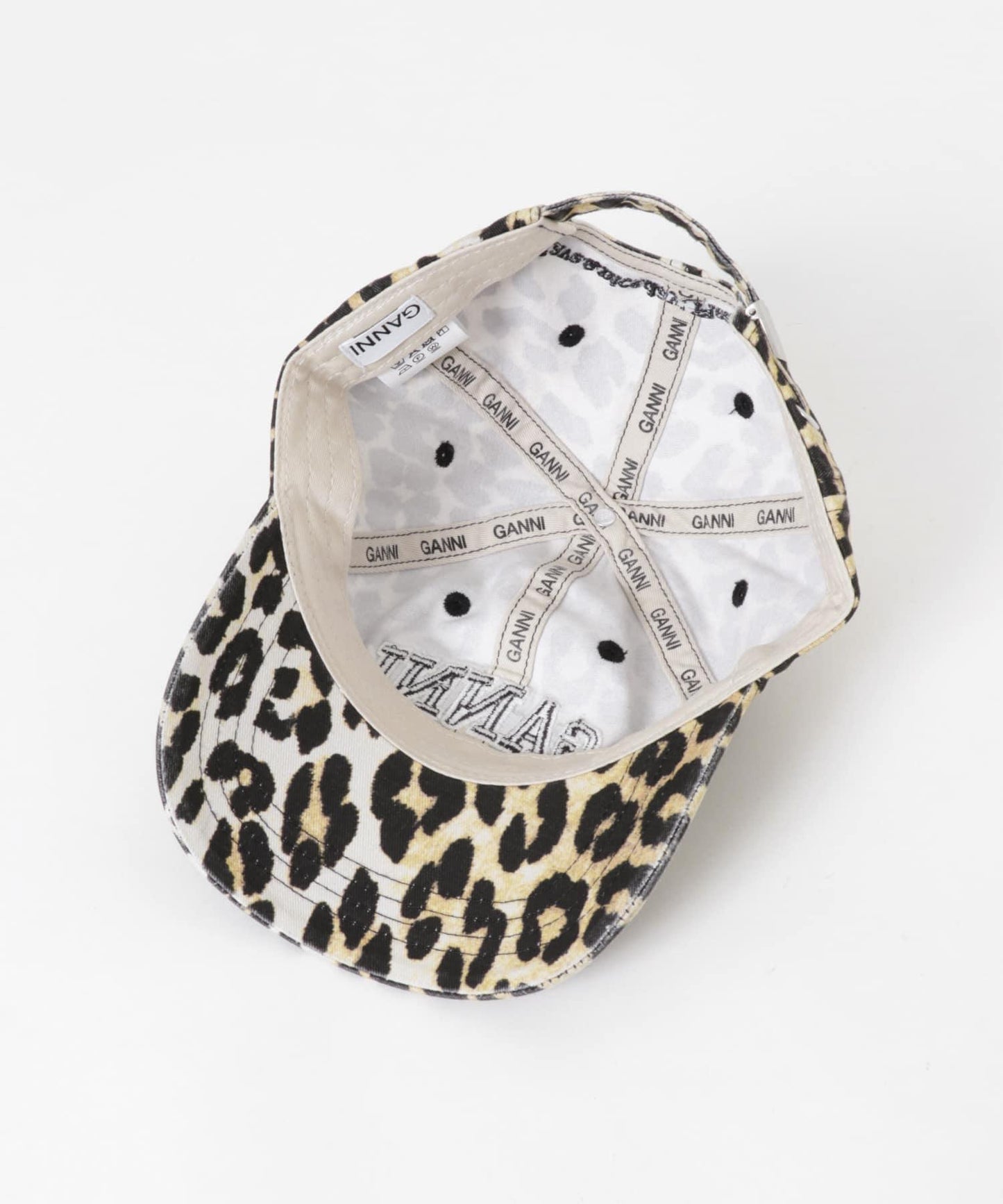 GANNI WASHED COTTON CANVAS CAP