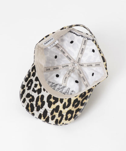 GANNI WASHED COTTON CANVAS CAP