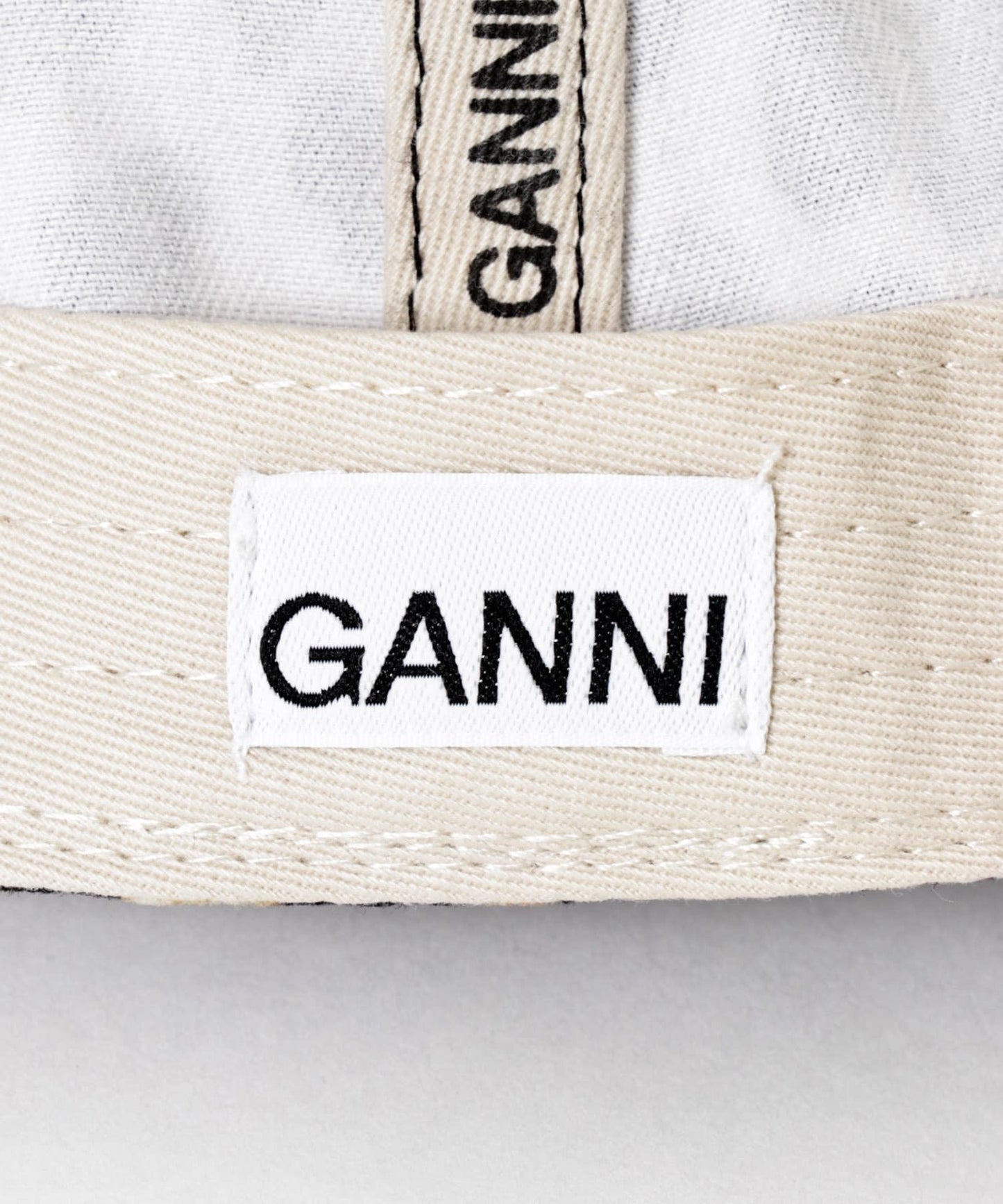 GANNI WASHED COTTON CANVAS CAP
