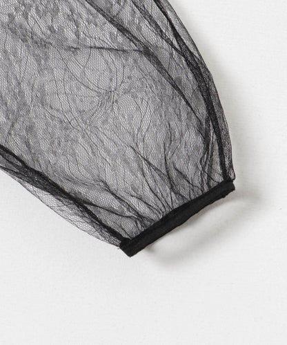 AMOMENTO SHEER LACE MOCK NECK TOP 上衣