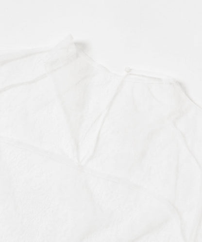 AMOMENTO SHEER LACE MOCK NECK TOP 上衣