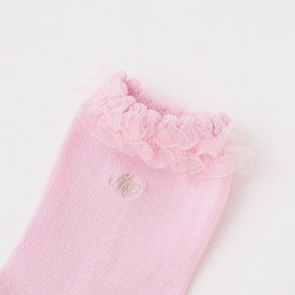 荷葉邊 LOGO刺繡 襪子