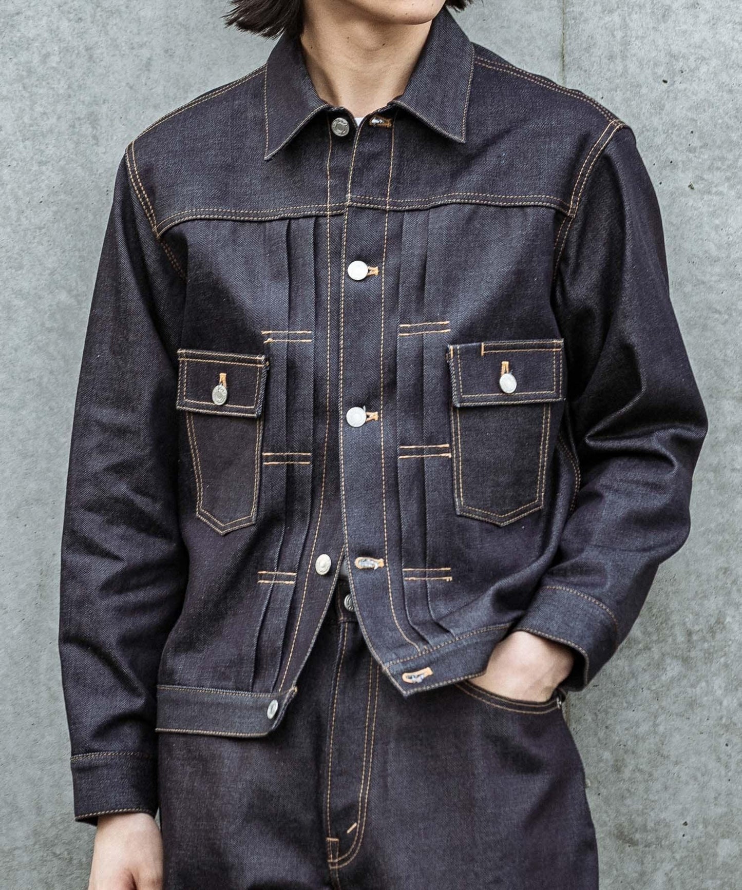 SHIOTA 皮馬棉DENIM JACKET 牛仔夾克 BEN款