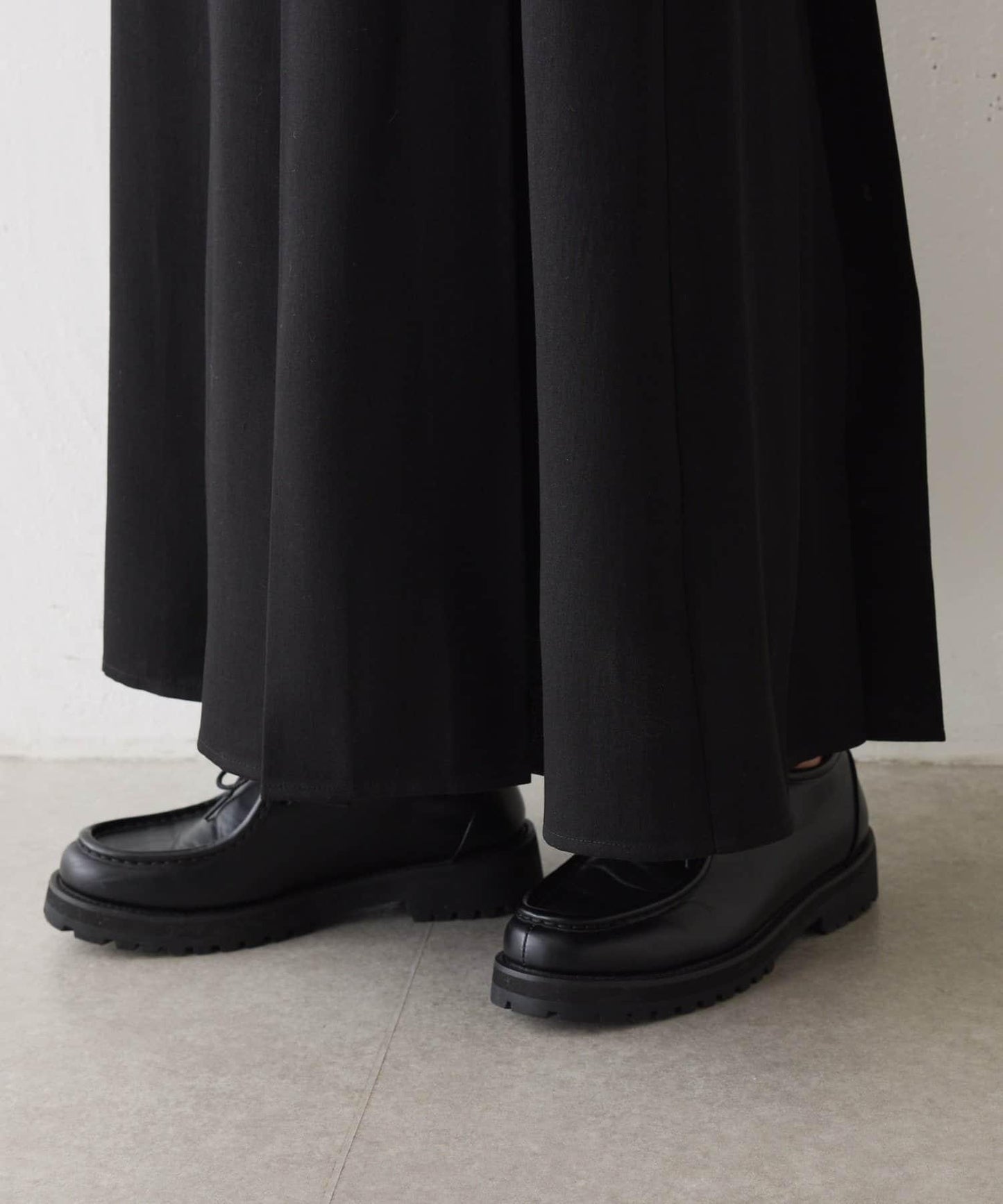 百褶長款半身裙