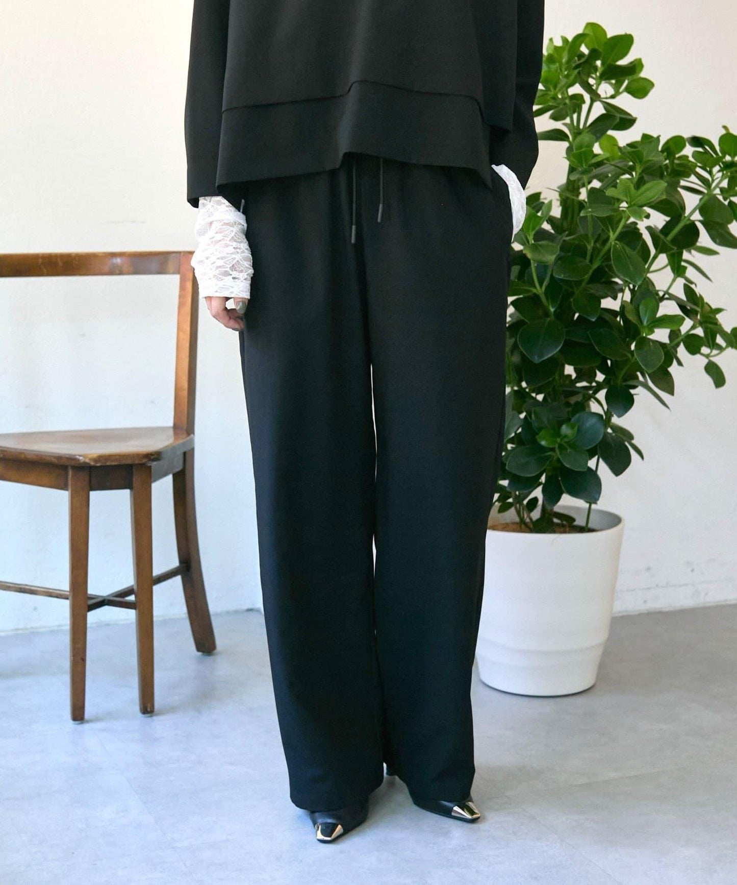 機洗可 全鬆緊腰 顯腿型 休閒褲 SUM1 STYLE