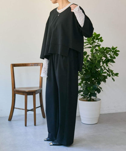 機洗可 全鬆緊腰 顯腿型 休閒褲 SUM1 STYLE