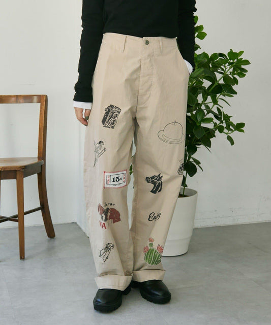 100%純棉 動物圖案 牛仔褲 Work of art Kendai×SUM1 STYLE 聯名款