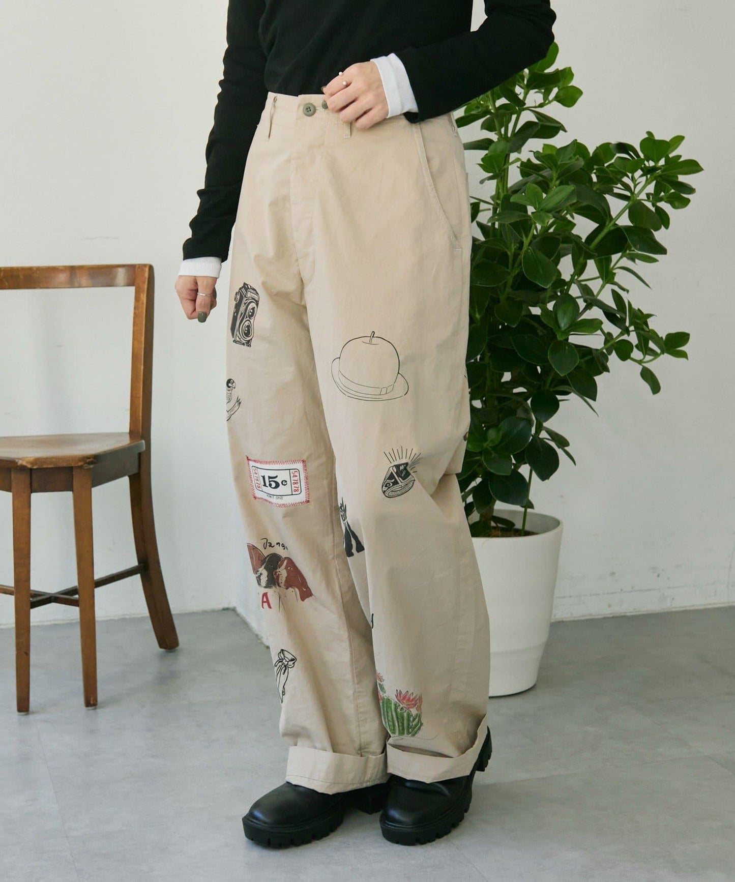100%純棉 動物圖案 牛仔褲 Work of art Kendai×SUM1 STYLE 聯名款