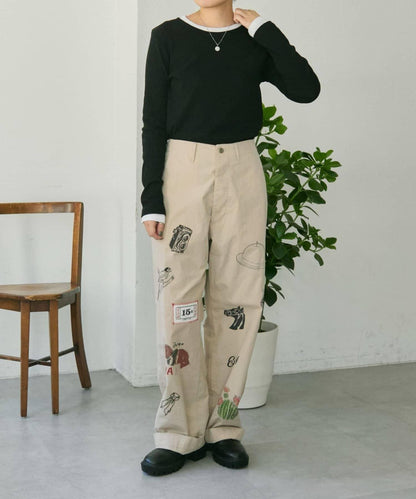 100%純棉 動物圖案 牛仔褲 Work of art Kendai×SUM1 STYLE 聯名款