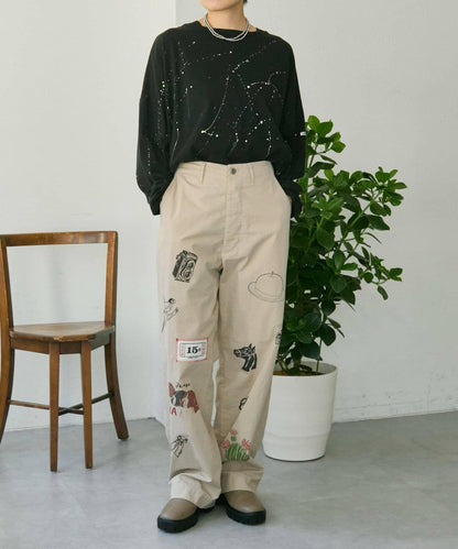 100%純棉 動物圖案 牛仔褲 Work of art Kendai×SUM1 STYLE 聯名款