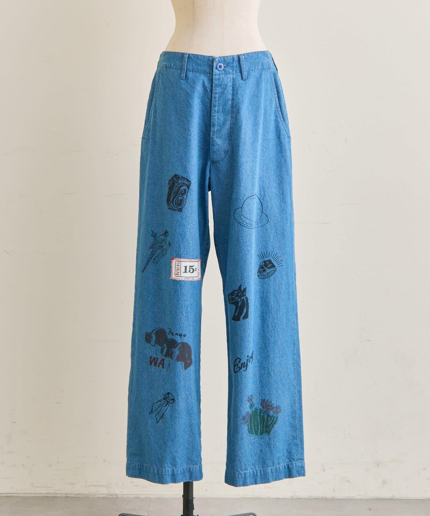 100%純棉 動物圖案 牛仔褲 Work of art Kendai×SUM1 STYLE 聯名款