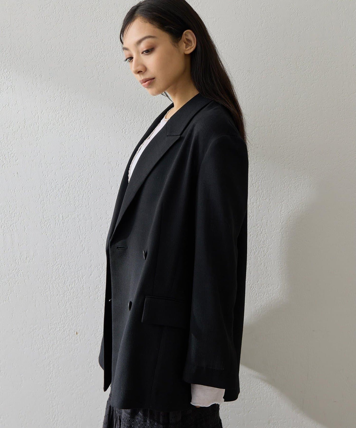 亞麻風 雙排設計 西裝外套