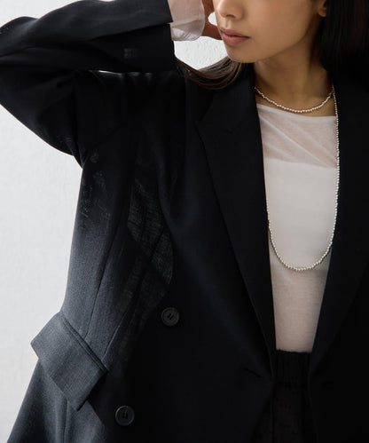 亞麻風 雙排設計 西裝外套