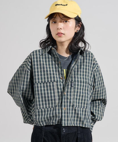 漁夫口袋 長袖襯衫