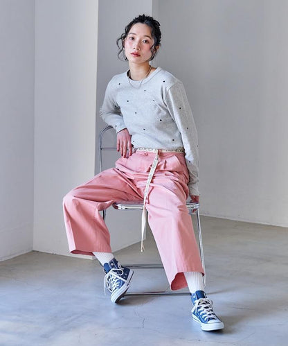 迷你愛心刺繡 長袖T恤