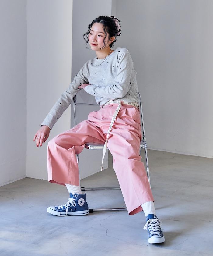 迷你愛心刺繡 長袖T恤