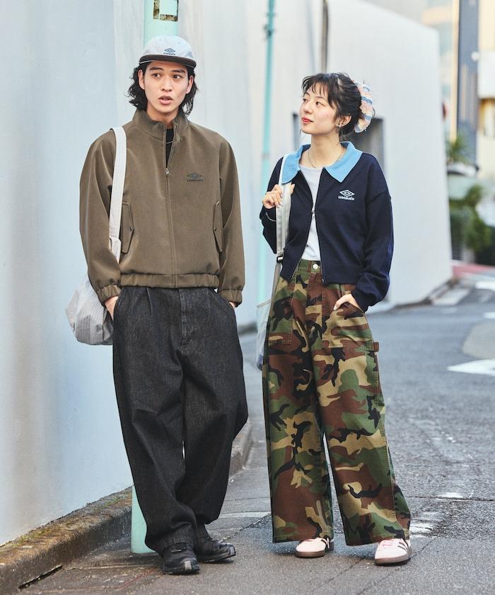 工裝口袋設計 闊腿 棉質 闊腿褲