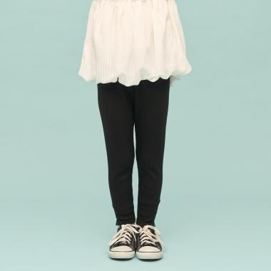 下襬蕾絲荷葉 九分 彈力 打底褲