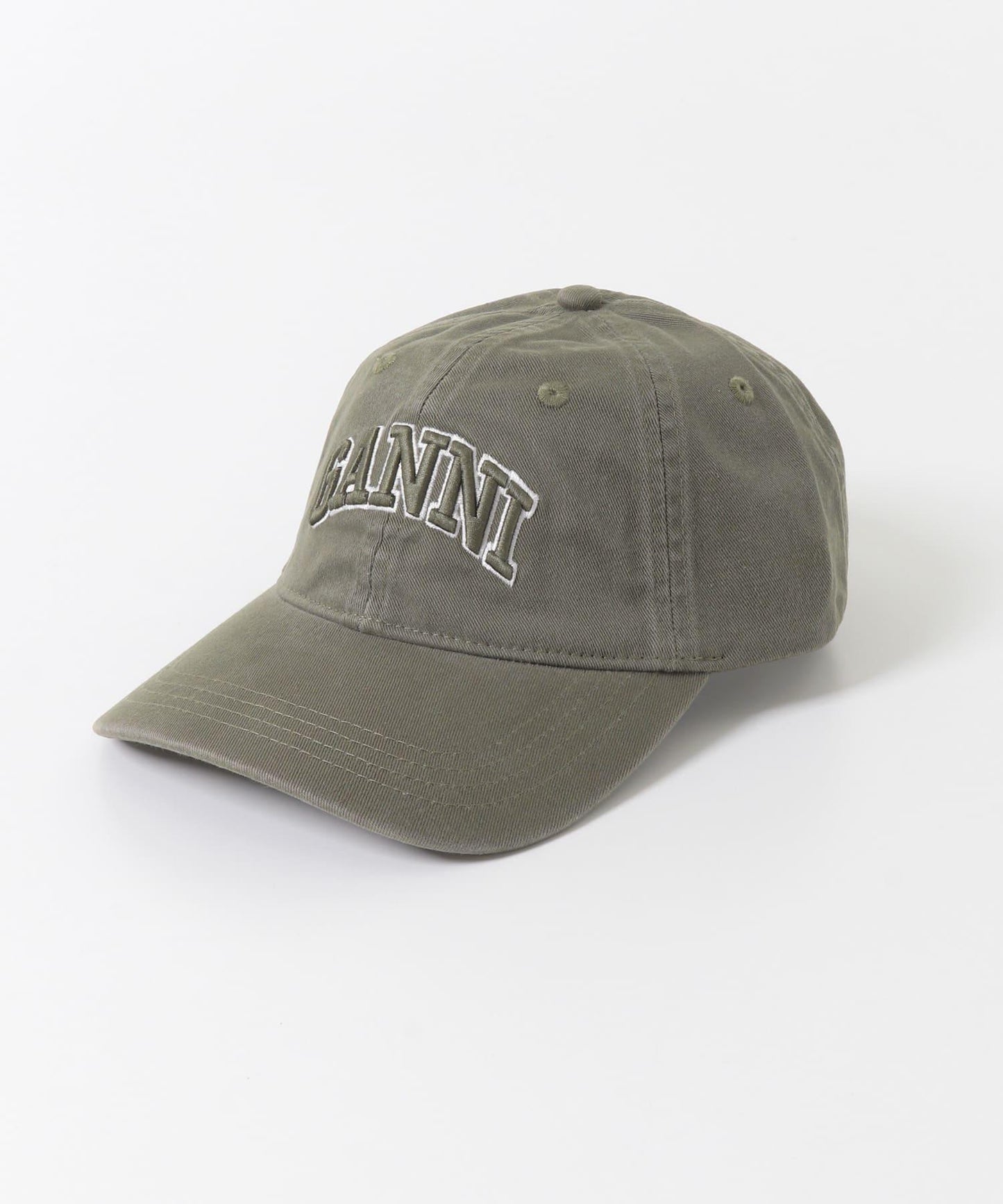 GANNI WASHED COTTON CANVAS CAP