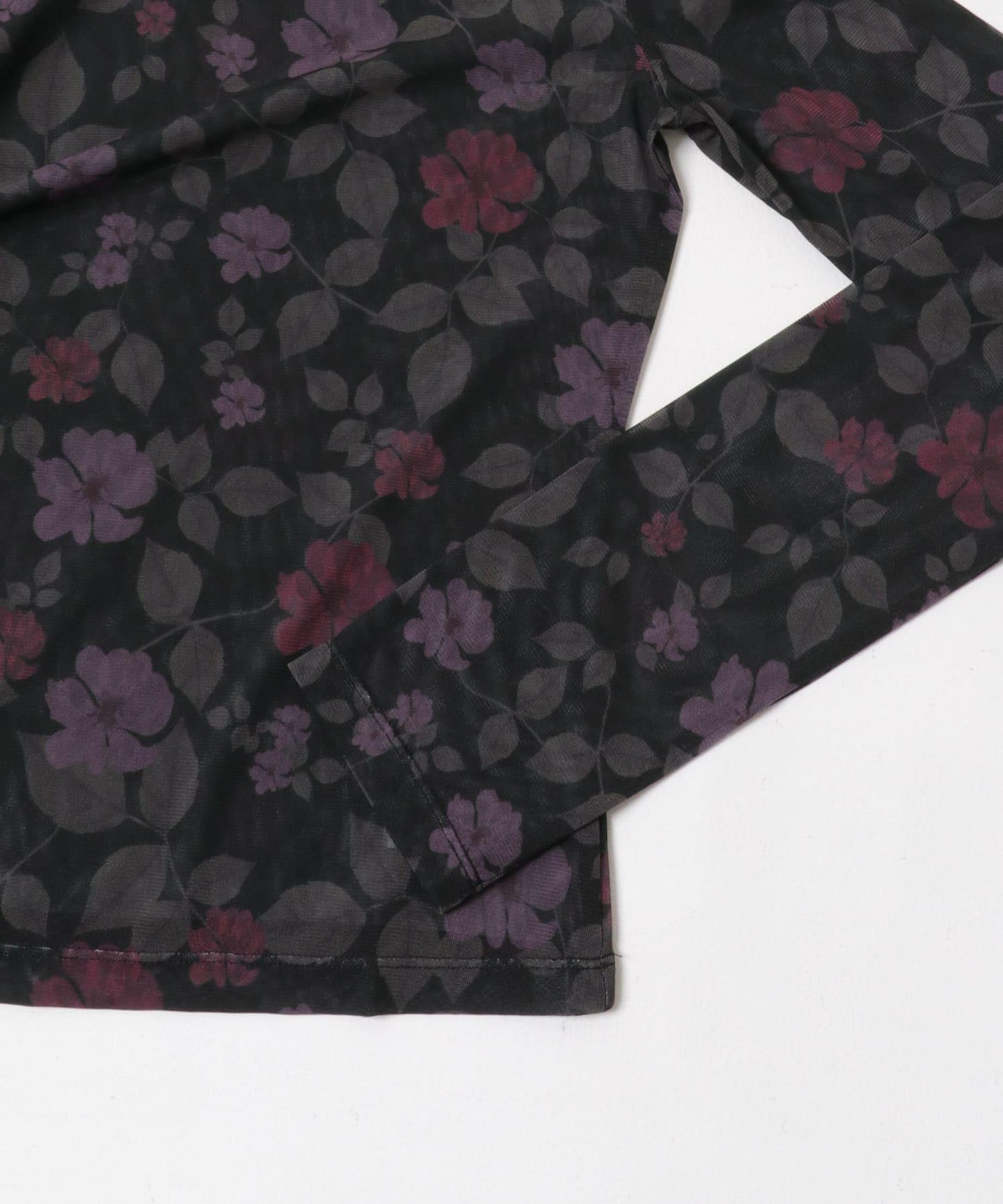 花卉圖案半高領上衣 AMOMENTO FLORAL MOCK NECK TOP