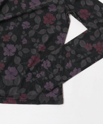花卉圖案半高領上衣 AMOMENTO FLORAL MOCK NECK TOP